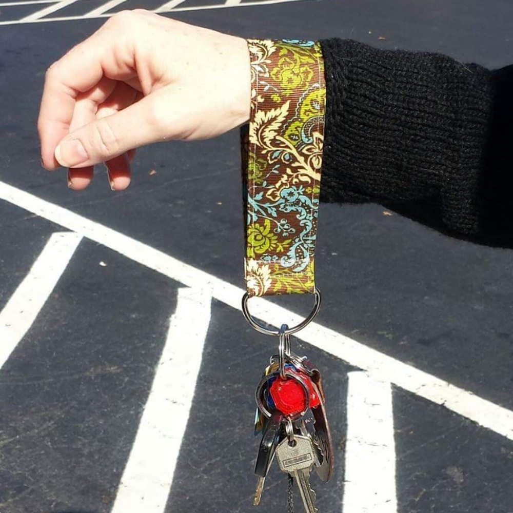 BUNDLE TO SAVE!  Cowgirls RULE! Ribbon Keychain - Picture 2 of 3